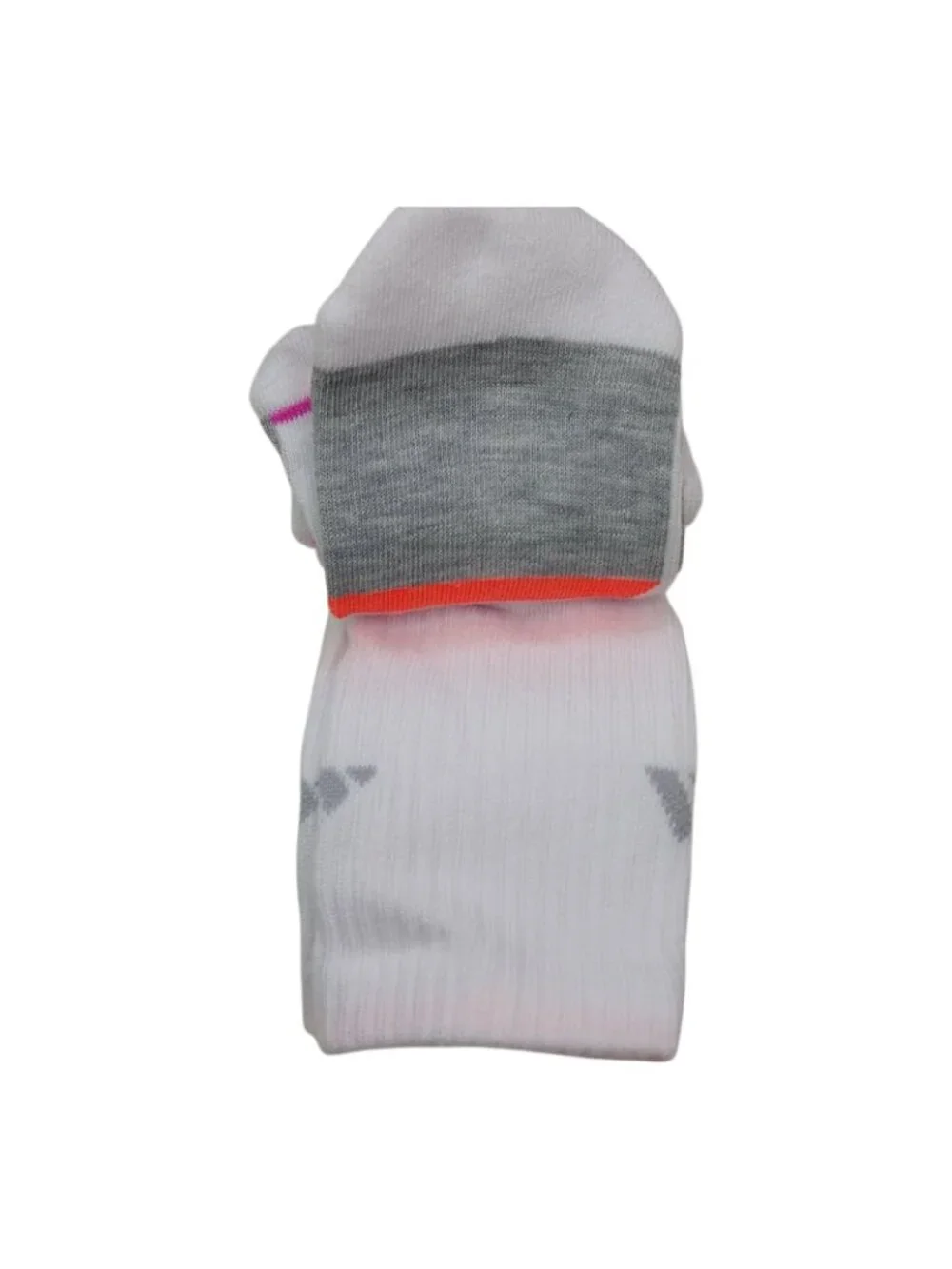 Adidas Womens Cushioned Crew Socks 3-Pack Aeroready White w/Bright Accents